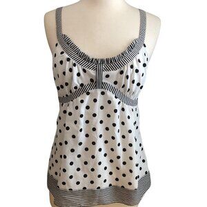 Ann Taylor LOFT Polka Dot & Stripes Camisole